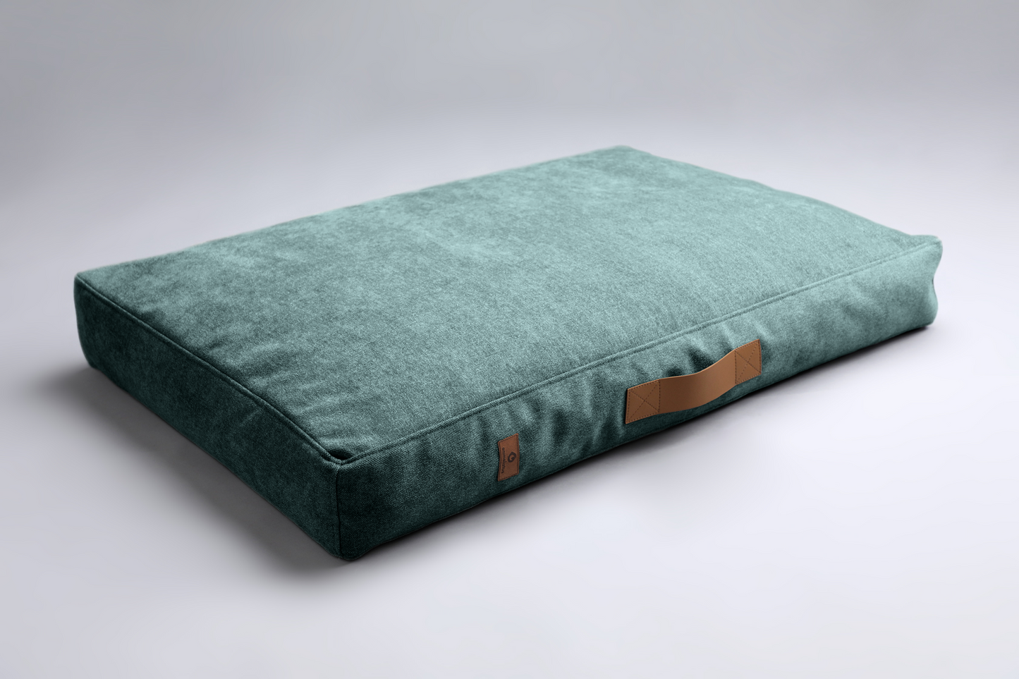 Scandinavian design dog bed | LuxSoft | 2-sided | JUNGLE GREEN | animalistus