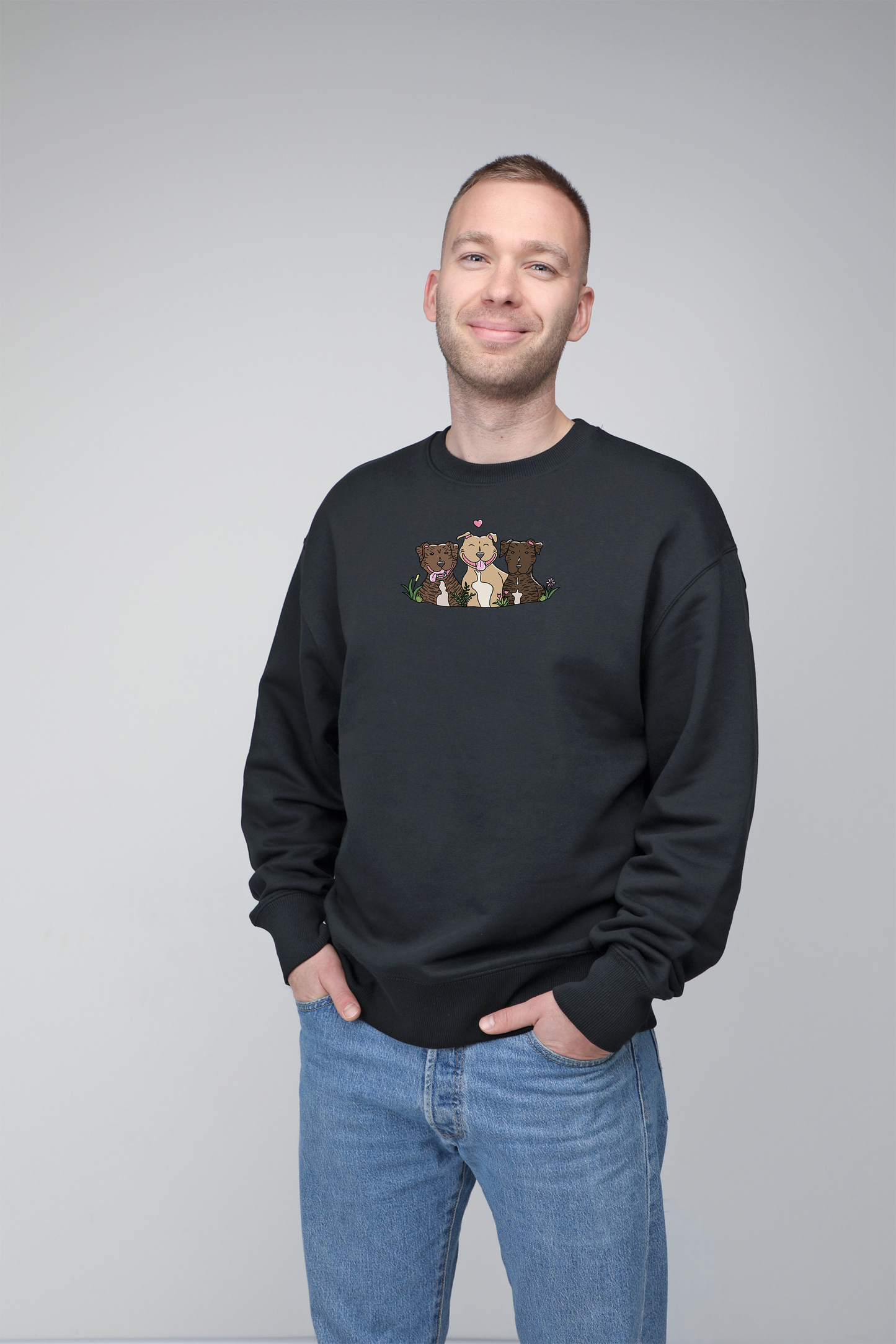 Šuniukų fėja x animalistus | Crew neck sweatshirt with dog. Oversize fit | Unisex | animalistus