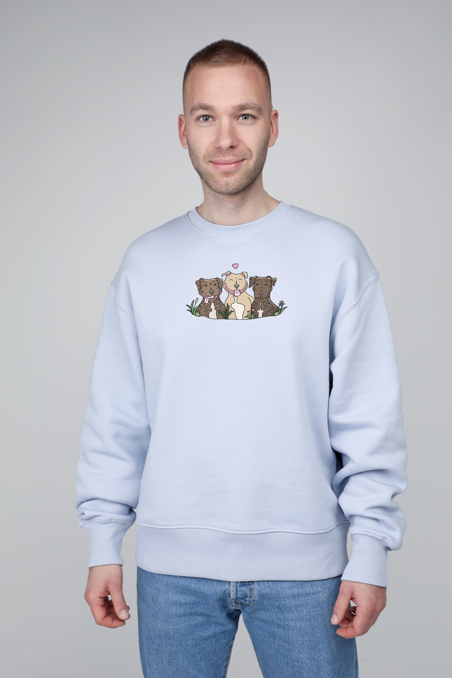 Šuniukų fėja x animalistus | Crew neck sweatshirt with dog. Oversize fit | Unisex | animalistus
