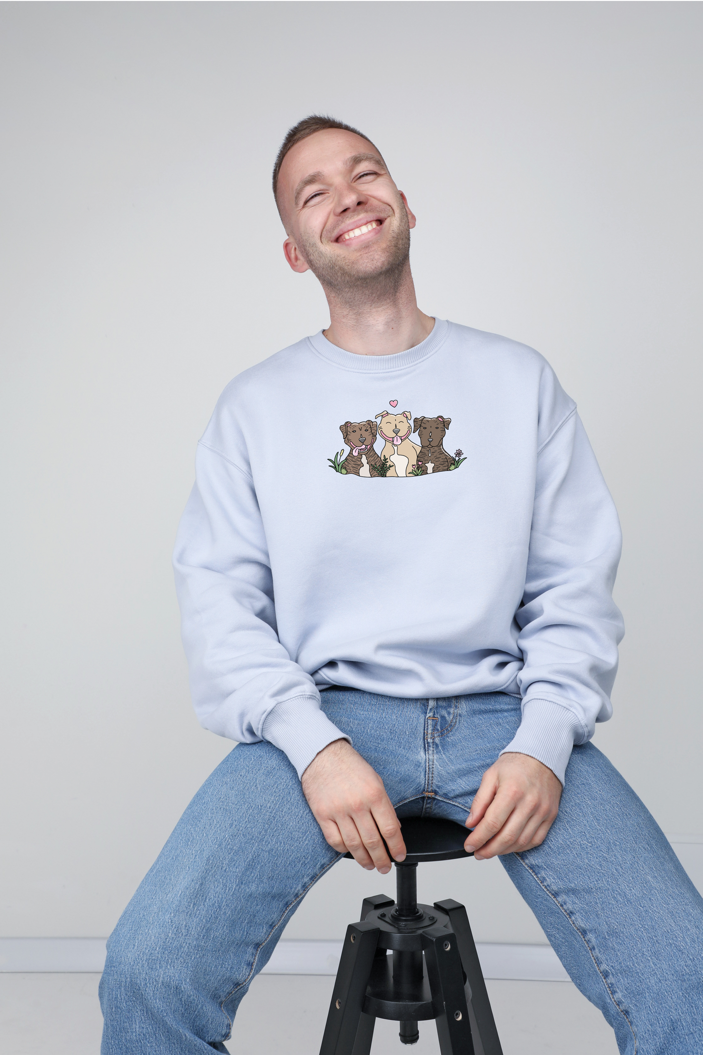 Šuniukų fėja x animalistus | Crew neck sweatshirt with dog. Oversize fit | Unisex | animalistus