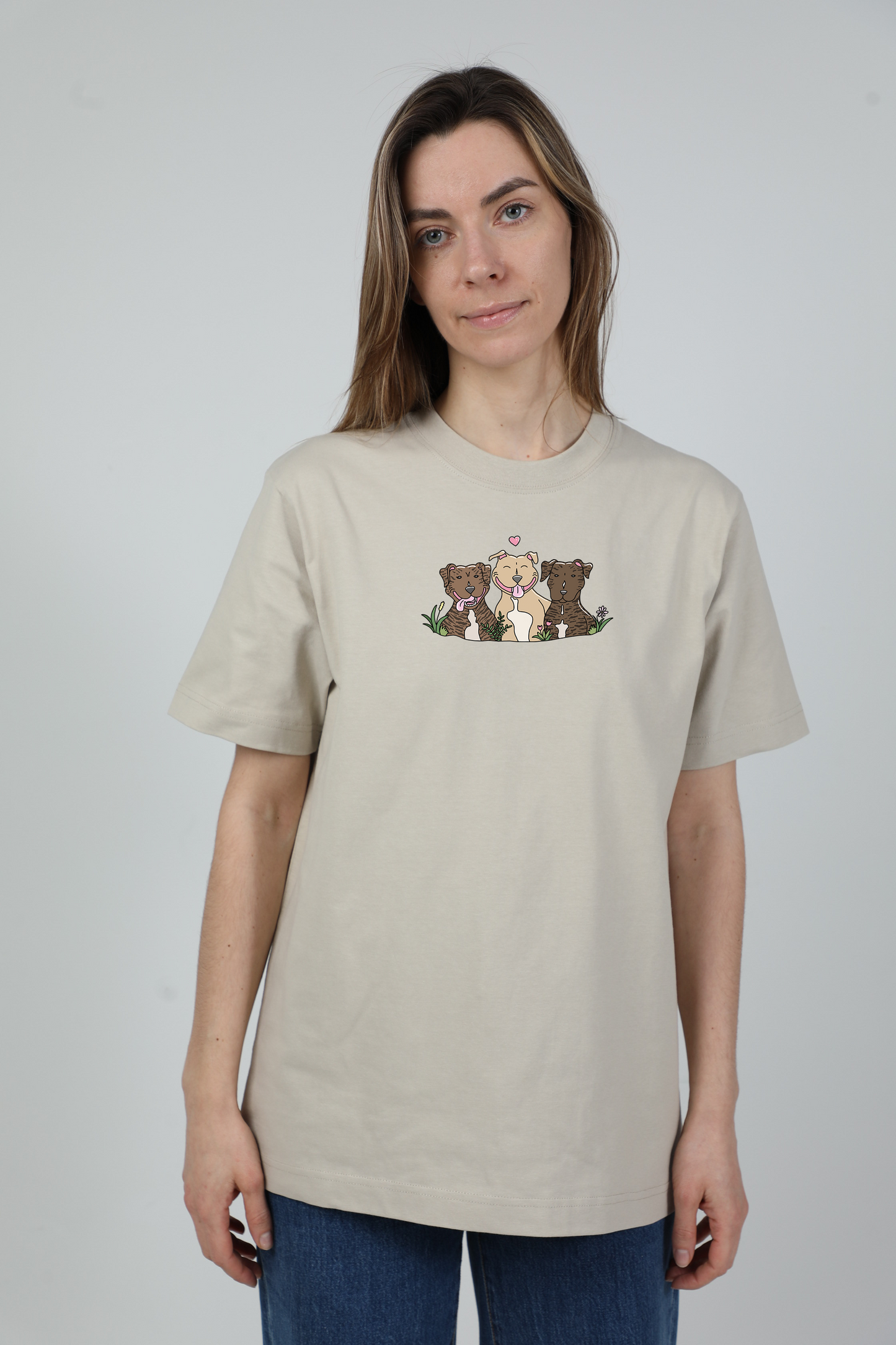 Šuniukų fėja x animalistus | Heavyweight T-Shirt with dogs. Oversized | Unisex | animalistus
