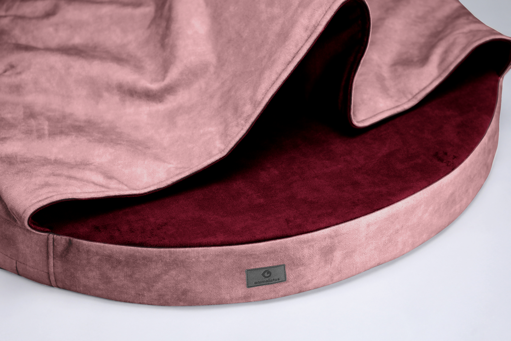 Cozy cave dog bed | ComfySupport+ | TERRACOTTA+RUBY RED | animalistus
