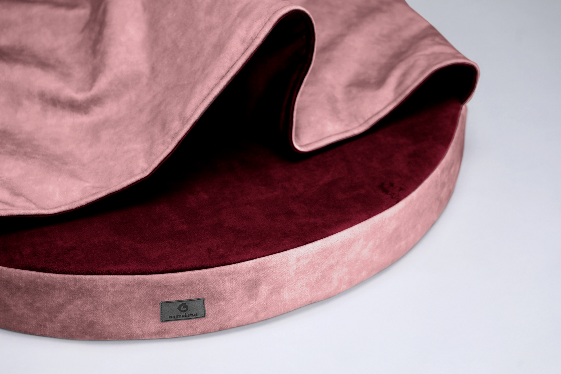 Cozy cave dog bed | ComfySupport+ | TERRACOTTA+RUBY RED | animalistus