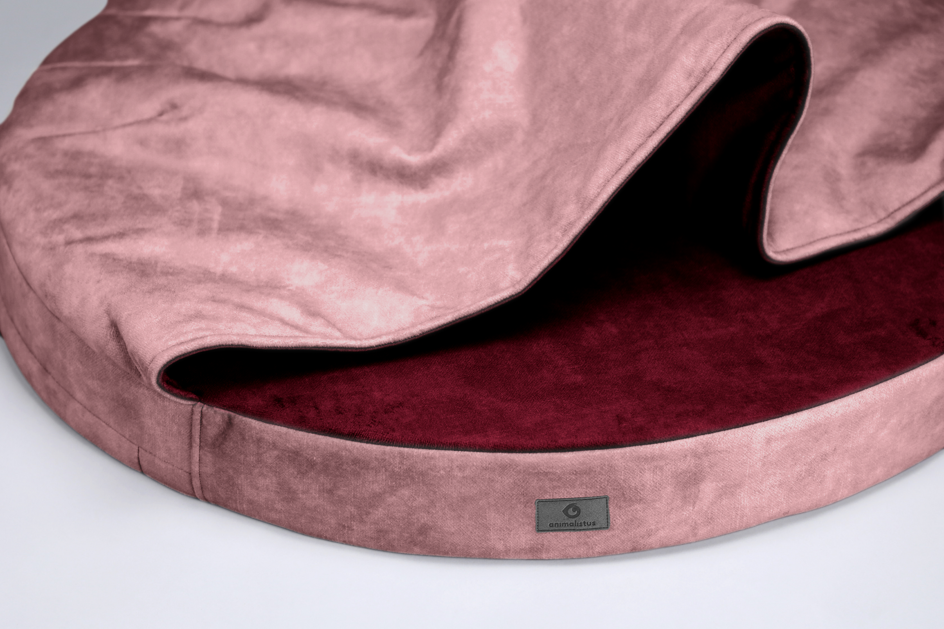 Cozy cave dog bed | ComfySupport+ | TERRACOTTA+RUBY RED | animalistus