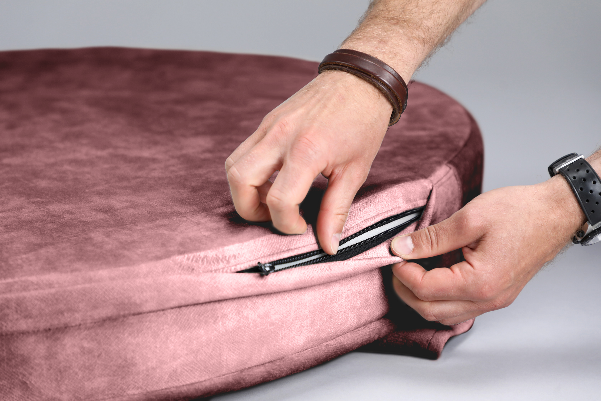 Cozy cave dog bed | ComfySupport+ | TERRACOTTA+RUBY RED | animalistus