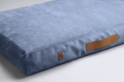 Scandinavian design dog bed | LuxSoft | 2-sided | STEEL BLUE | animalistus