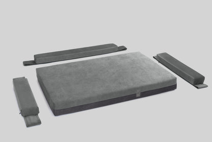 Transformer dog bed | ComfySupport+ | 2-sided | FOG GREY + STEEL GREY | animalistus