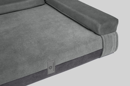 Transformer dog bed | ComfySupport+ | 2-sided | FOG GREY + STEEL GREY | animalistus
