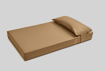 Leather-look dog bed | ComfySupport+ | 2-sided | COPPER BROWN | animalistus