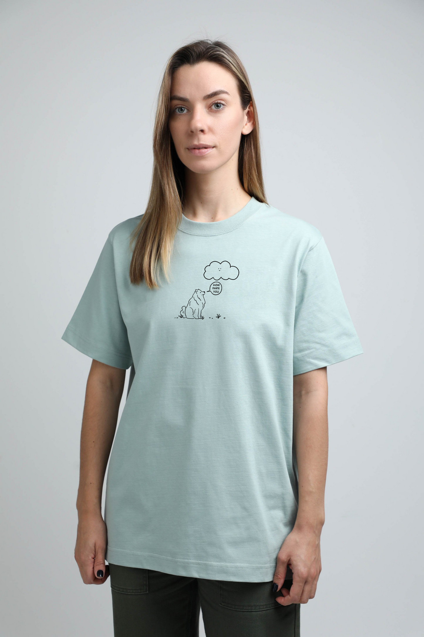 Cloud dog | Heavyweight T-Shirt with dog. Oversized | Unisex | animalistus