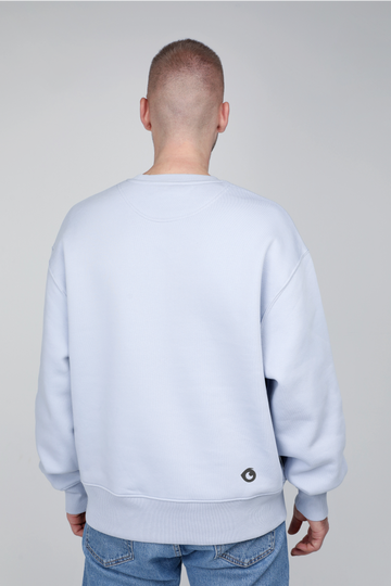 That's my point | Crew neck sweatshirt with embroidered dog. Oversize fit | Unisex | animalistus