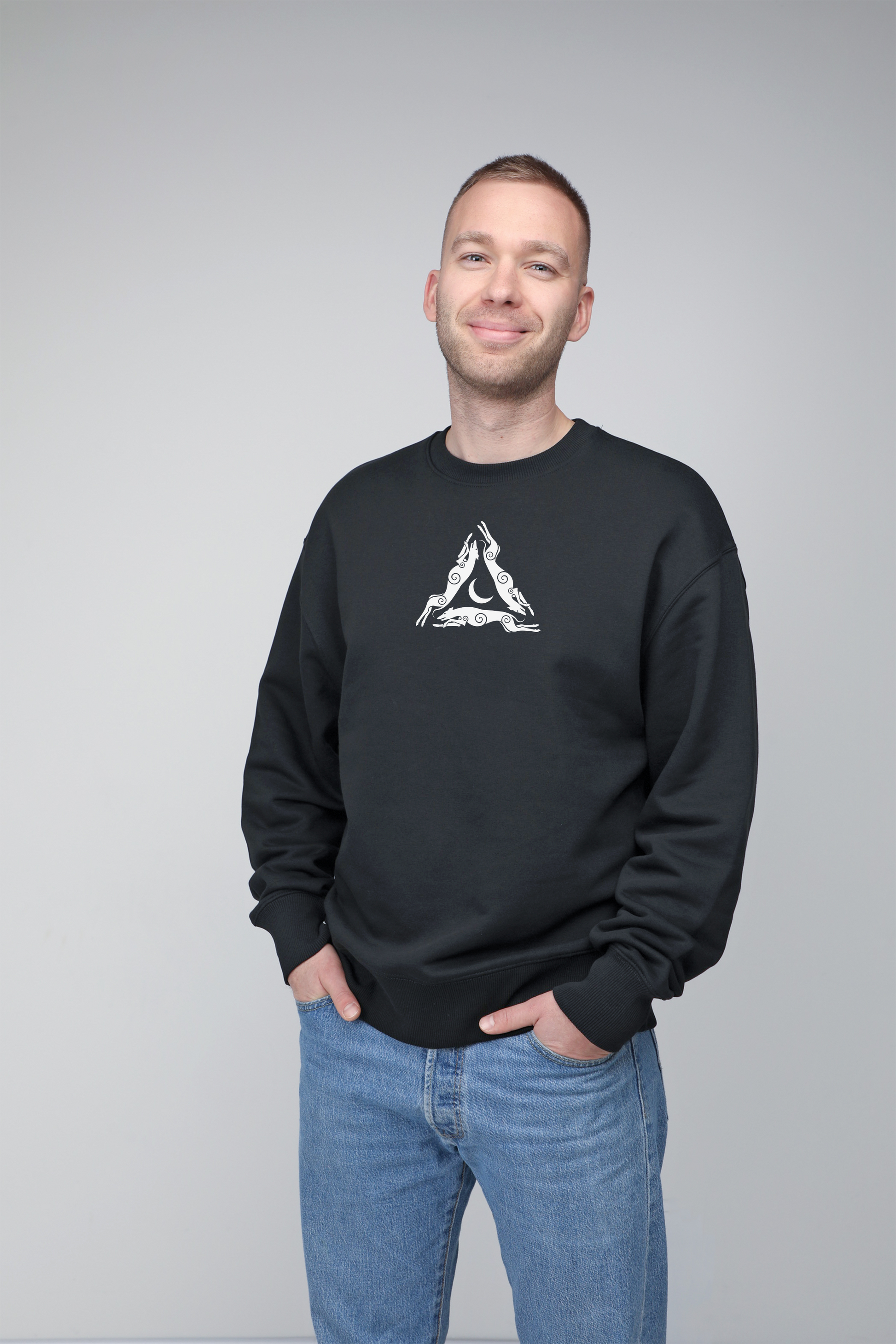 Laumės x animalistus | Crew neck sweatshirt with dog. Oversize fit | Unisex | animalistus