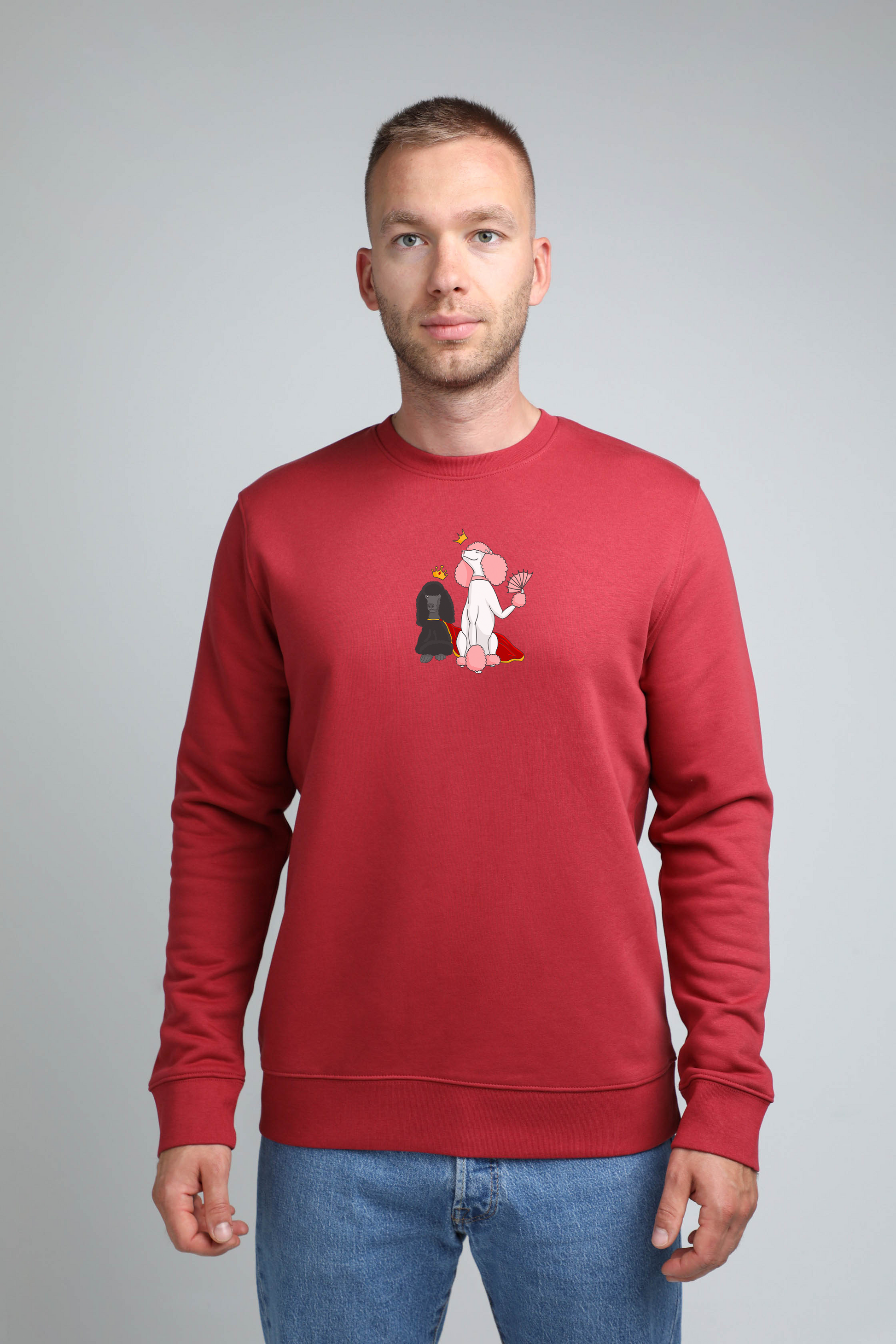 Royal dogs | Crew neck sweatshirt with dogs. Regular fit | Unisex - premium dog goods handmade in Europe by animalistus