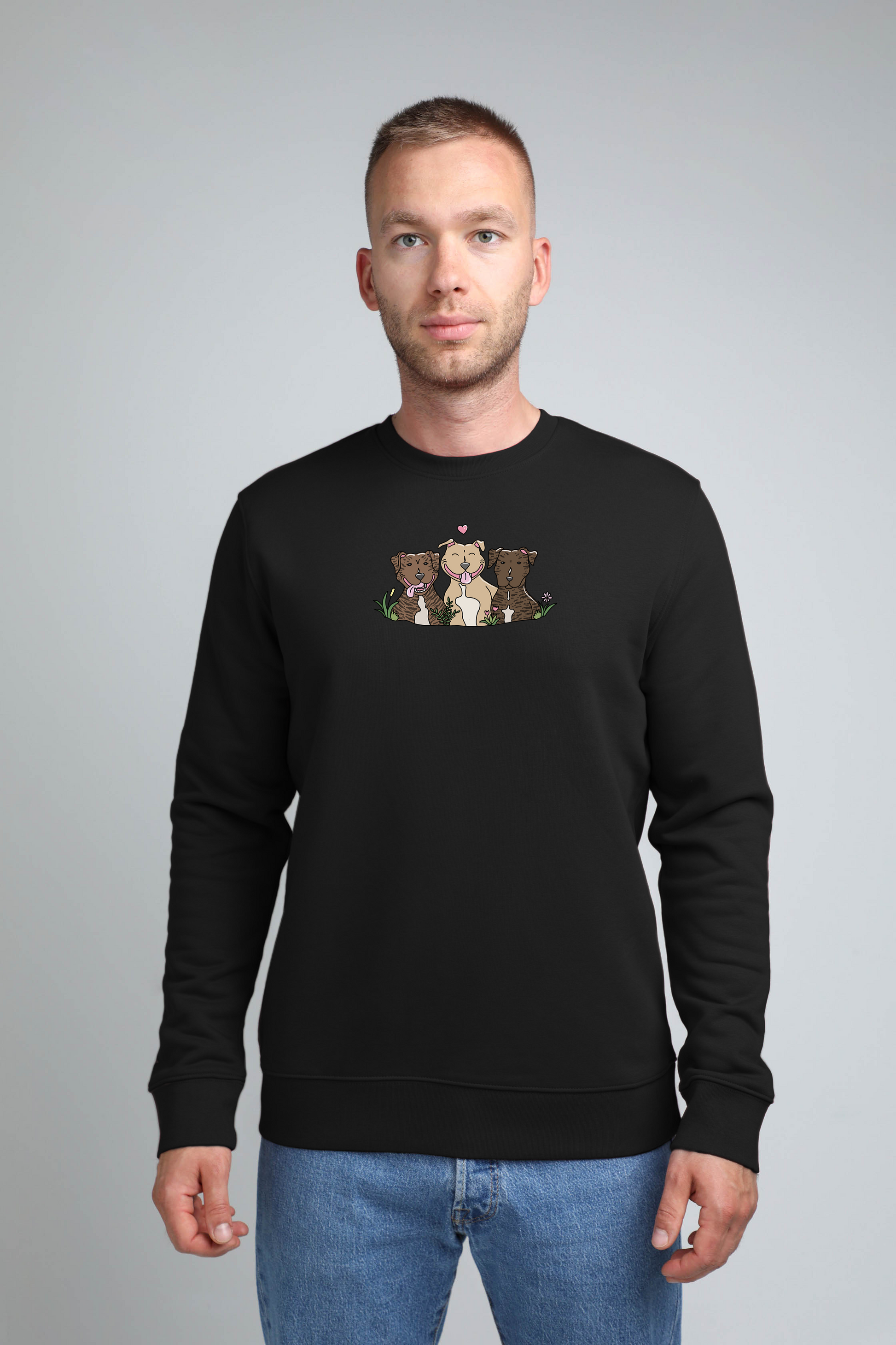 Šuniukų fėja x animalistus | Crew neck sweatshirt with dogs. Regular fit | Unisex - premium dog goods handmade in Europe by animalistus