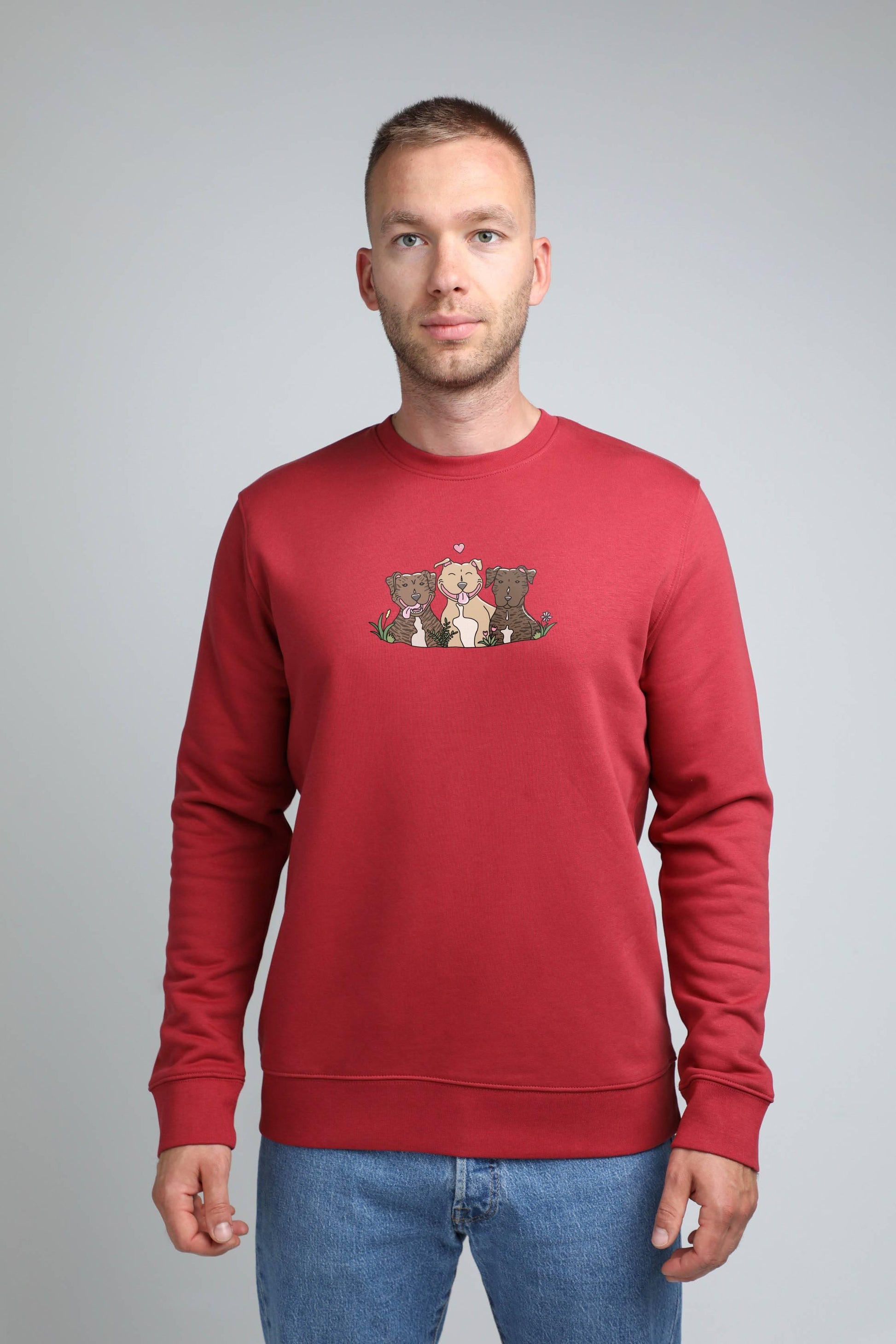 Šuniukų fėja x animalistus | Crew neck sweatshirt with dogs. Regular fit | Unisex - premium dog goods handmade in Europe by animalistus