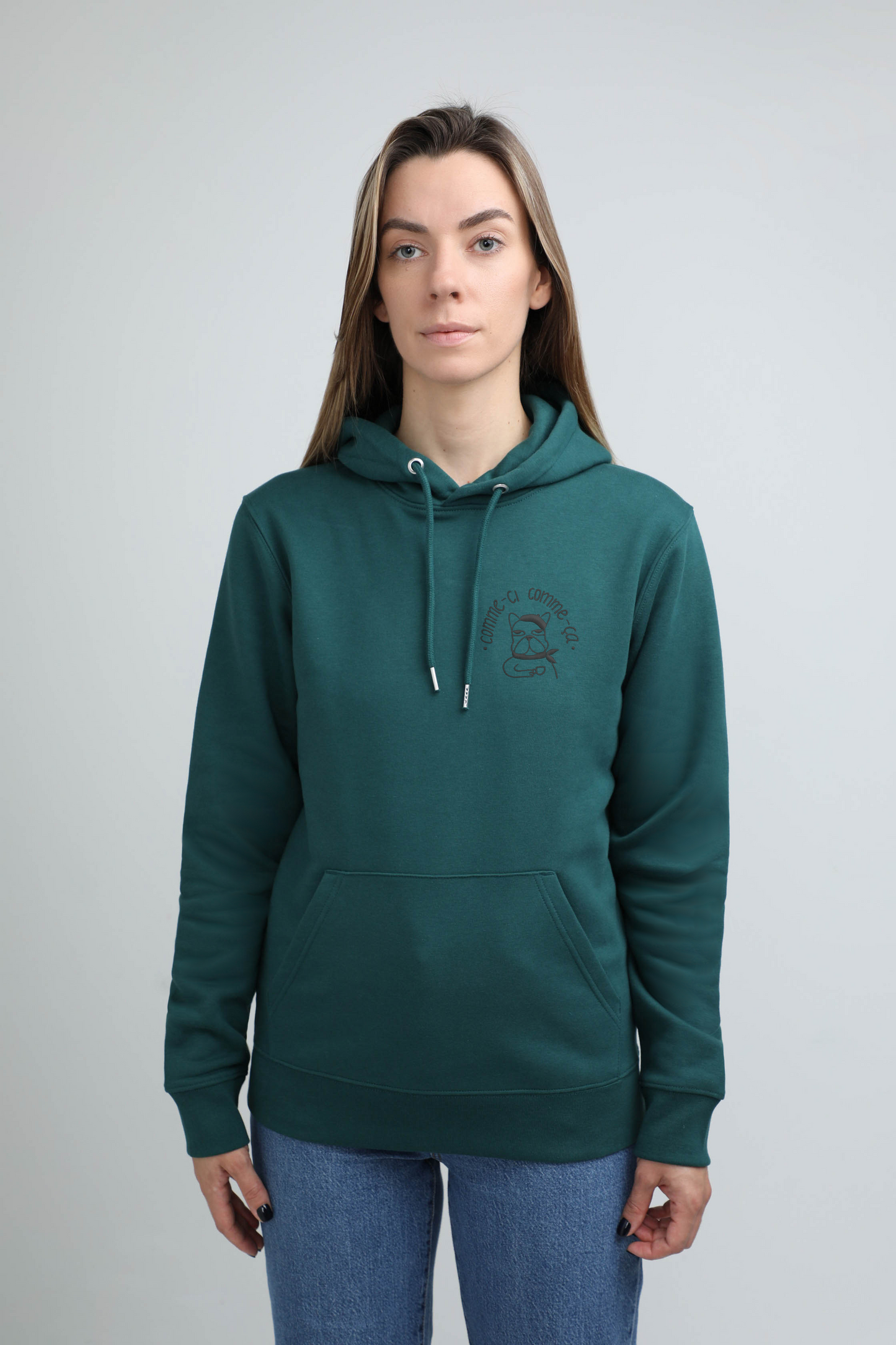 Comme ci comme ca | Hoodie with embroidered dog. Regular fit | Unisex | animalistus