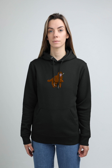 Giant dog with flowers | Hoodie with dog. Regular fit | Unisex | animalistus