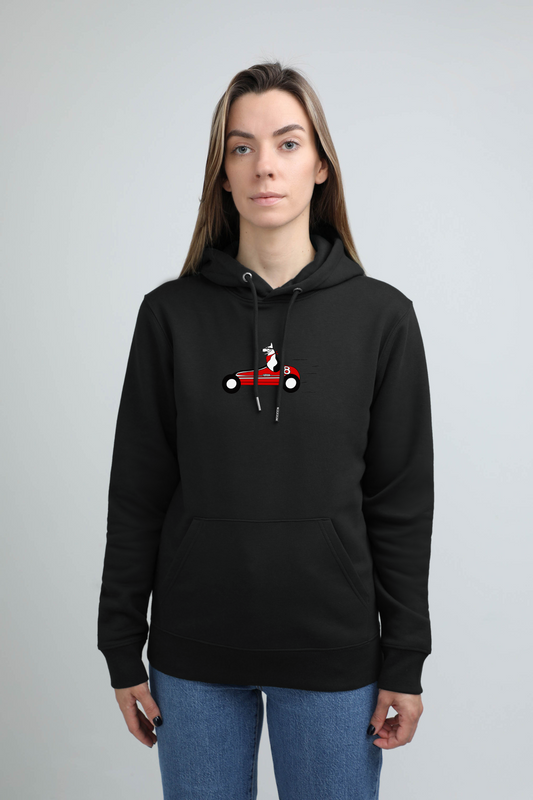 Retro racer dog | Hoodie with dog. Regular fit | Unisex | animalistus