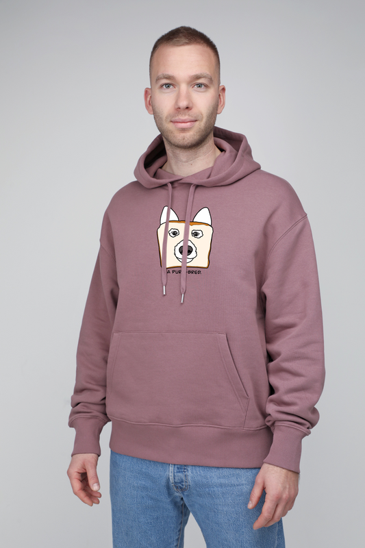 Pure-bred dog | Hoodie with dog. Oversize fit | Unisex | animalistus