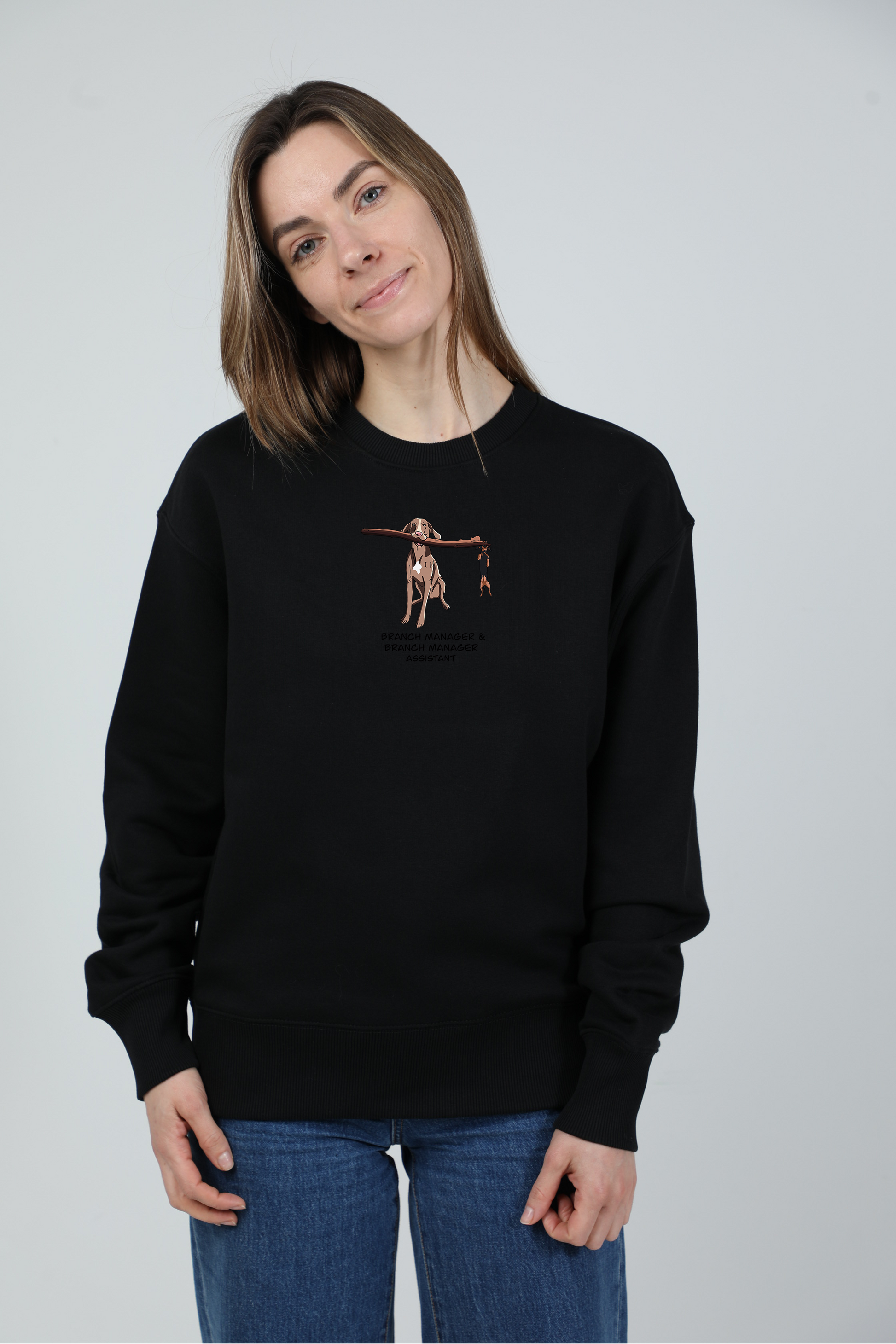 Manager dog | Crew neck sweatshirt with dogs. Oversize fit | Unisex | animalistus