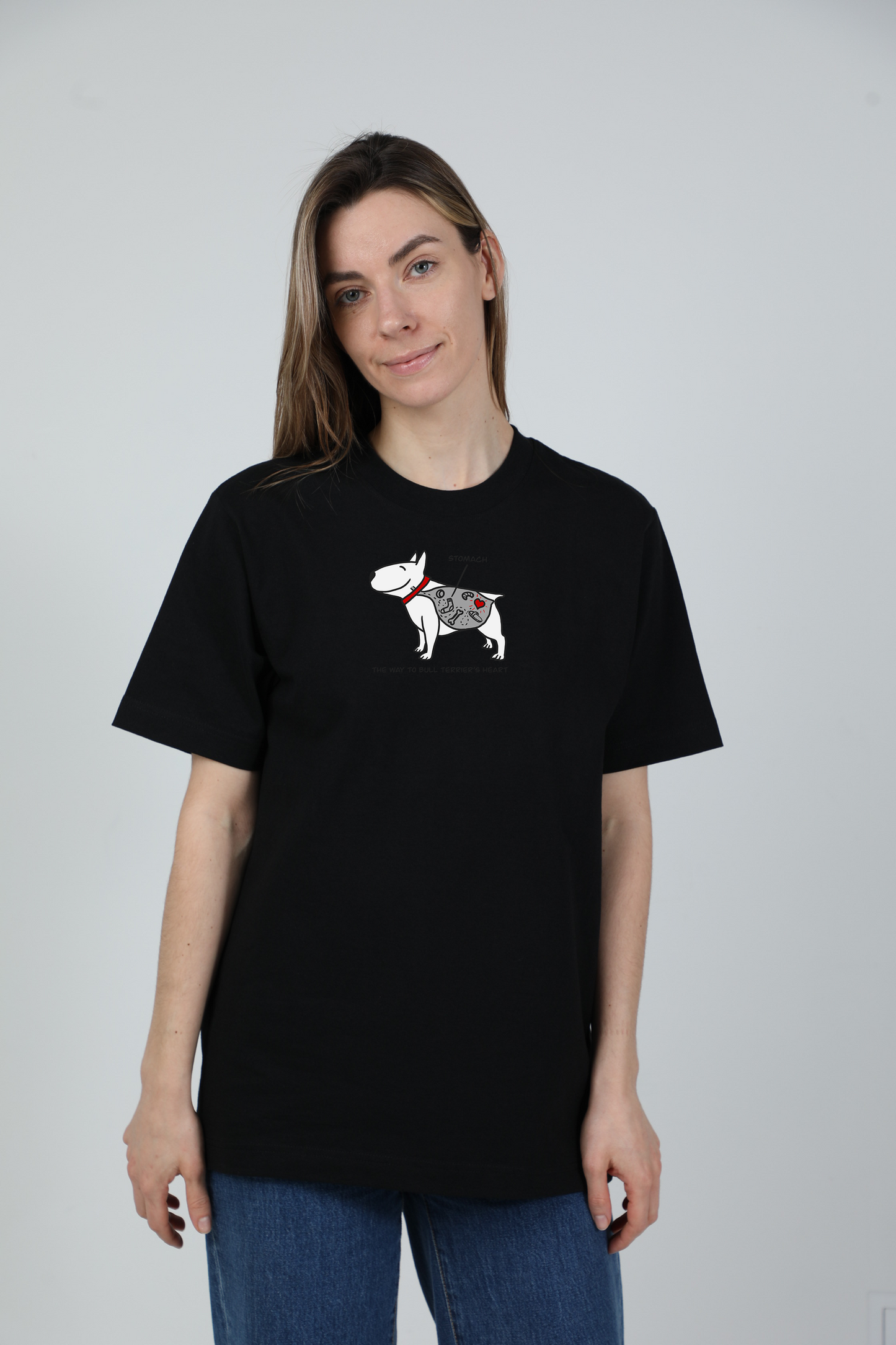 Hungry dog | Heavyweight T-Shirt with dog. Oversized | Unisex | animalistus