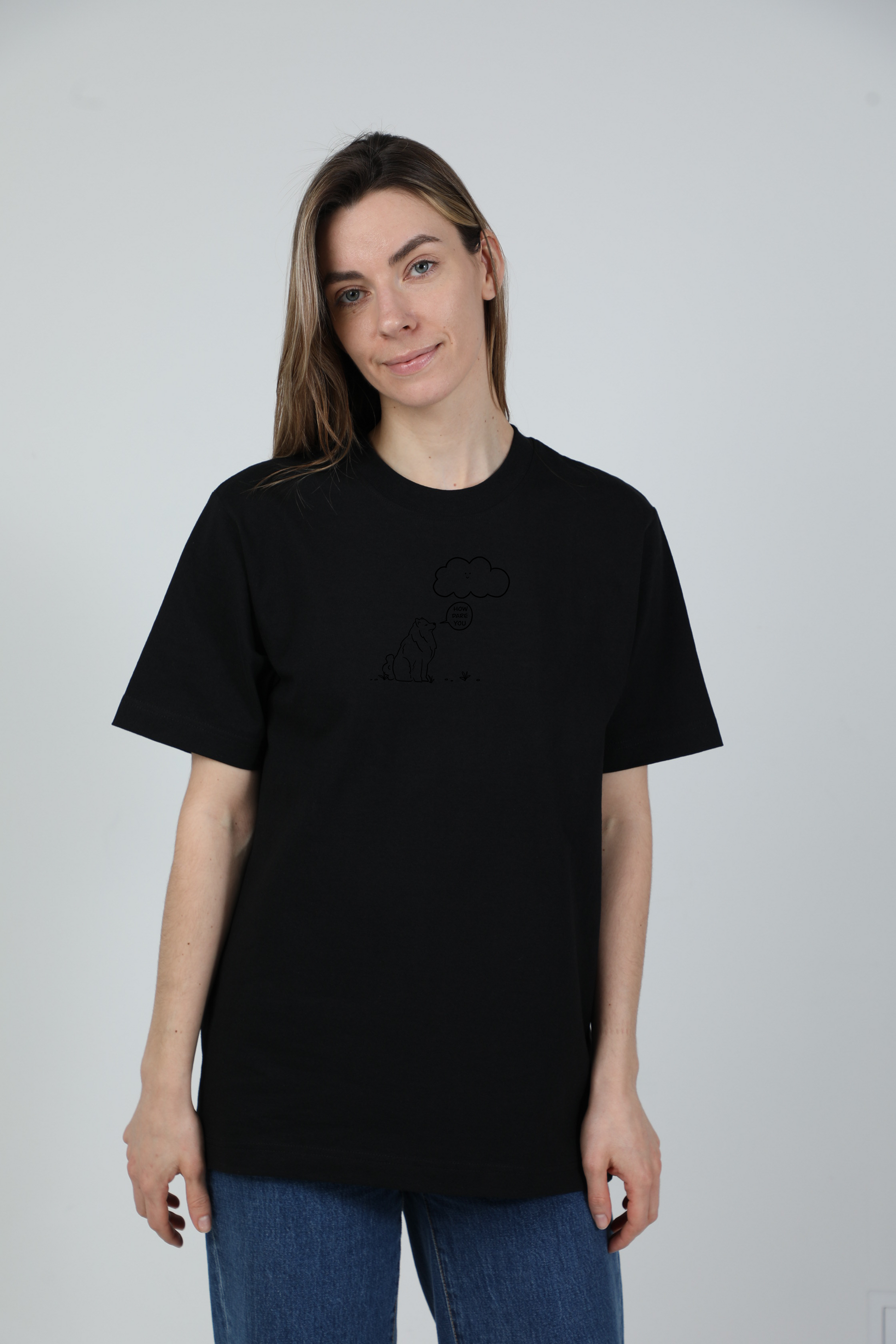 Cloud dog | Heavyweight T-Shirt with dog. Oversized | Unisex | animalistus