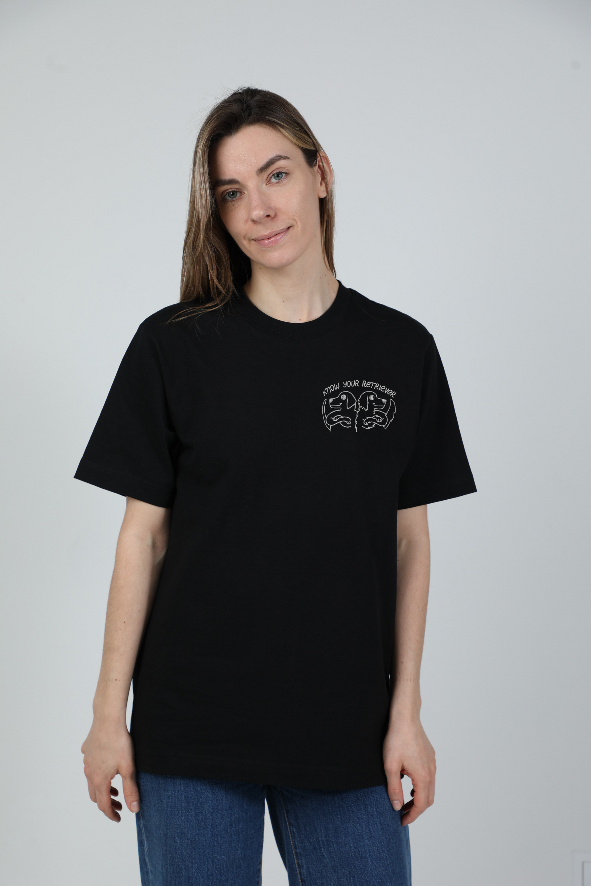 Know your retriever | Heavyweight T-Shirt with embroidered dogs. Oversized | Unisex | animalistus