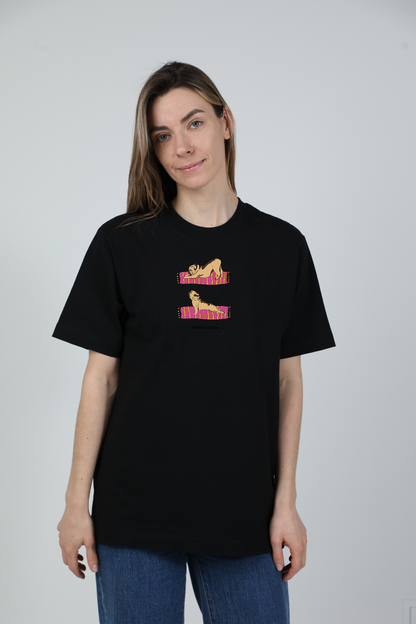 Yoga dog | Heavyweight T-Shirt with dog. Oversized | Unisex | animalistus