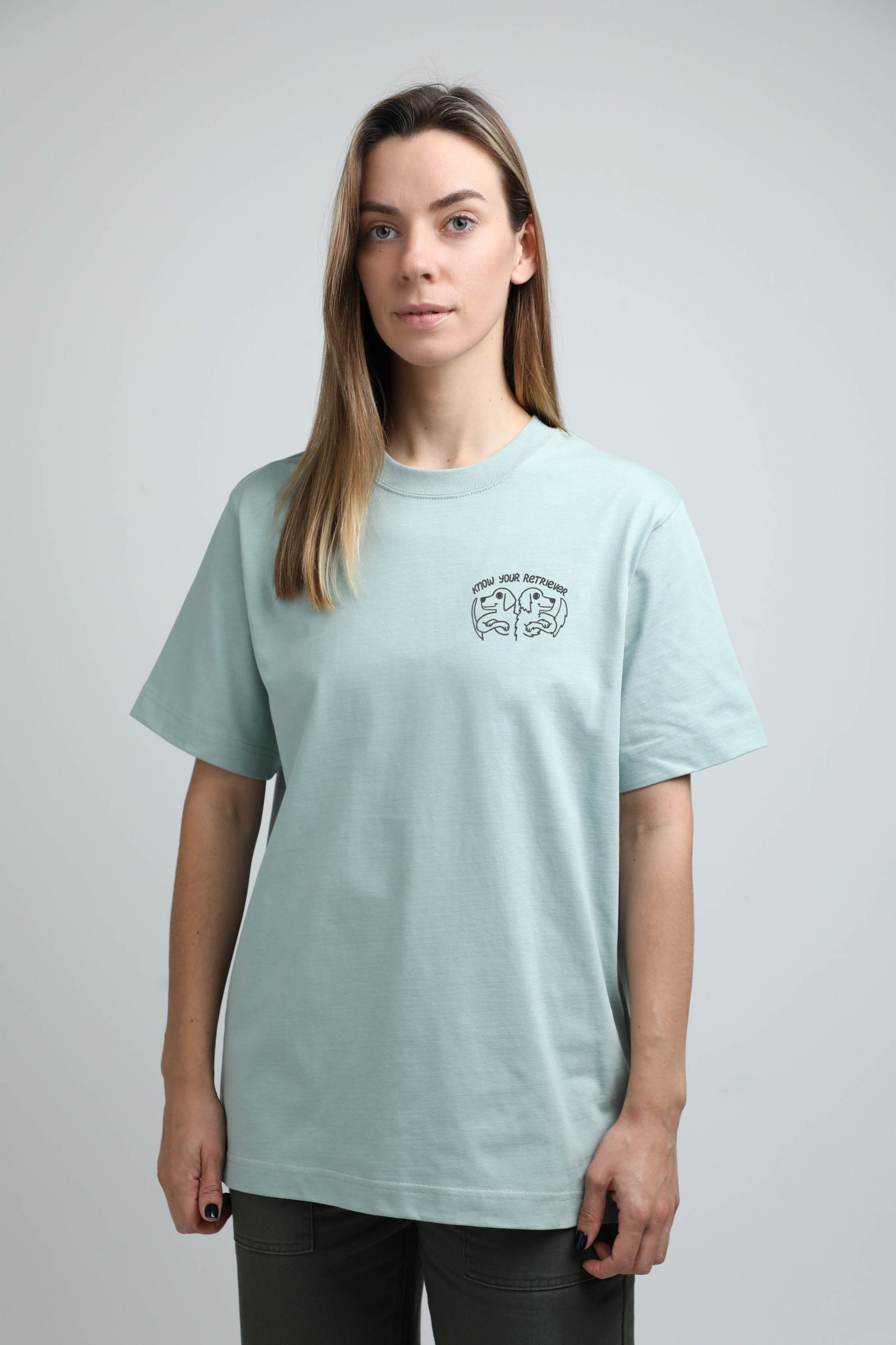 Know your retriever | Heavyweight T-Shirt with embroidered dogs. Oversized | Unisex | animalistus