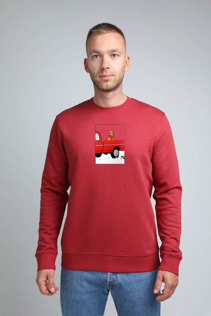 Pickup truck dog | Crew neck sweatshirt with dog. Regular fit | Unisex | animalistus
