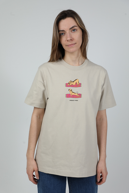 Yoga dog | Heavyweight T-Shirt with dog. Oversized | Unisex | animalistus