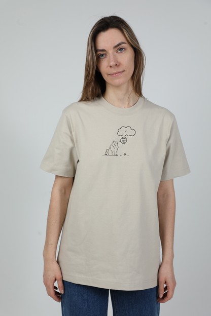 Cloud dog | Heavyweight T-Shirt with dog. Oversized | Unisex | animalistus