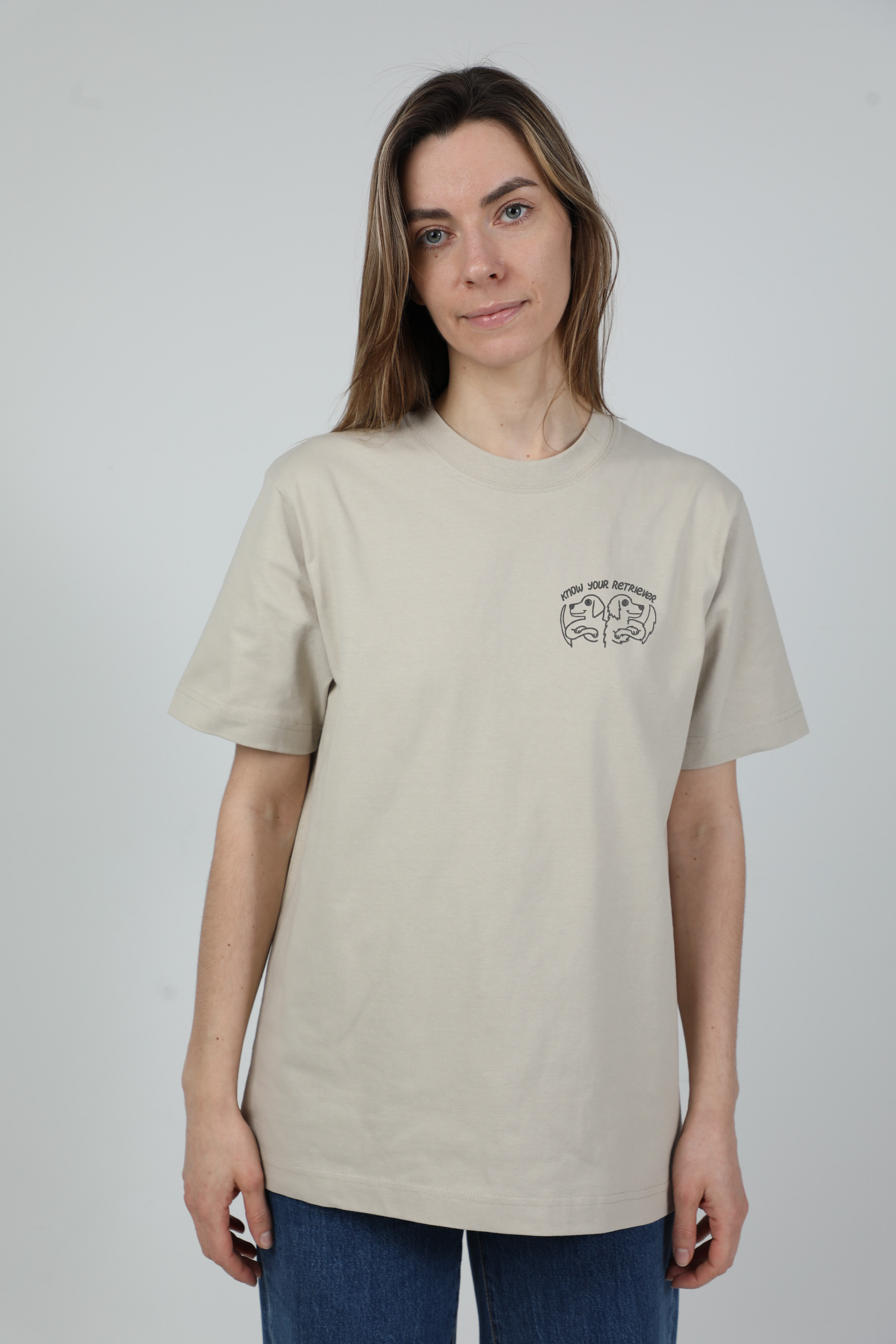 Know your retriever | Heavyweight T-Shirt with embroidered dogs. Oversized | Unisex | animalistus